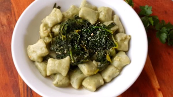 spinach gnocchi vegan