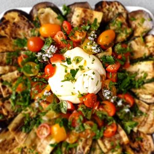 grilled vegetables burrata