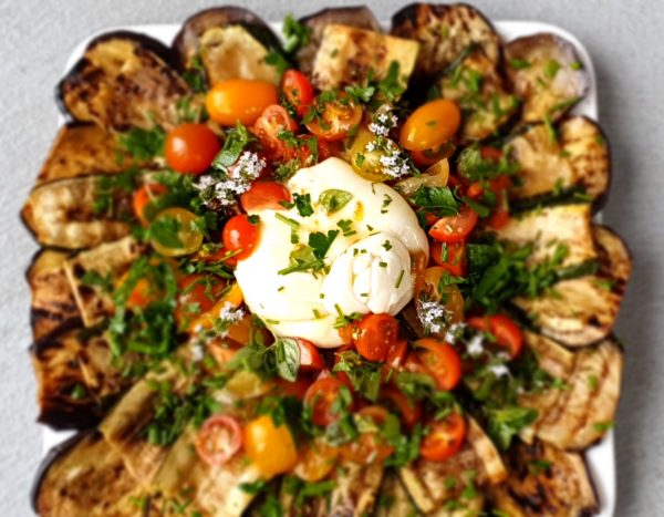 grilled vegetables burrata